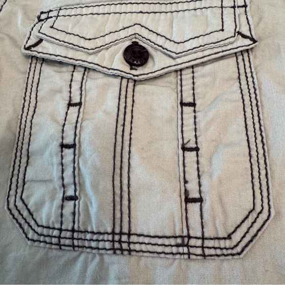 Mens Royal Premium Gradient Gray Roll-up sleeve Button-Up Shirt Size Medium - Picture 9 of 13